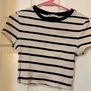 Zara Monochrome Striped Tee